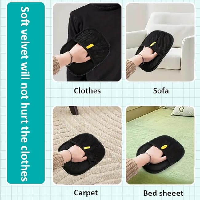 2025 Upgrade Pet Hair Remover Electrostatic Gloves, Reusable Pet Hair Removal Glove for Cats & Dogs, Premium Cat & Dog Hair Remover Mitt for Couch Furniture Carpet Car Seat (1 pcs)-s11qbUdr