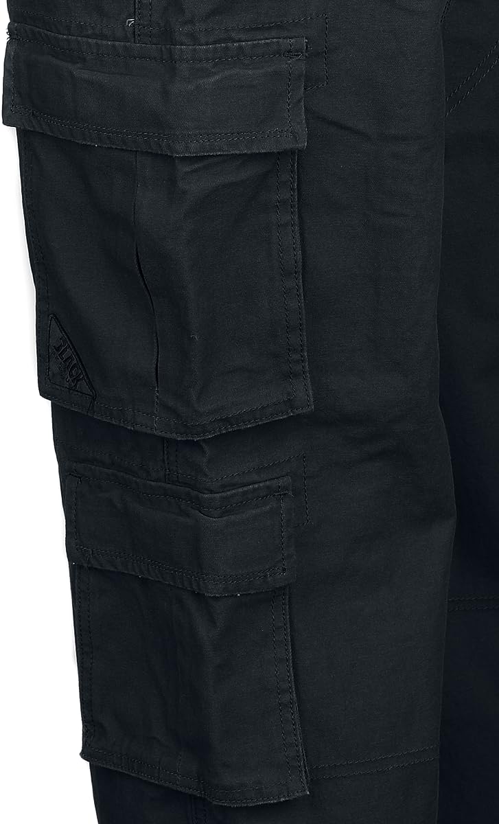 Black Premium by EMP Hombre Pantalones Cargo Negros