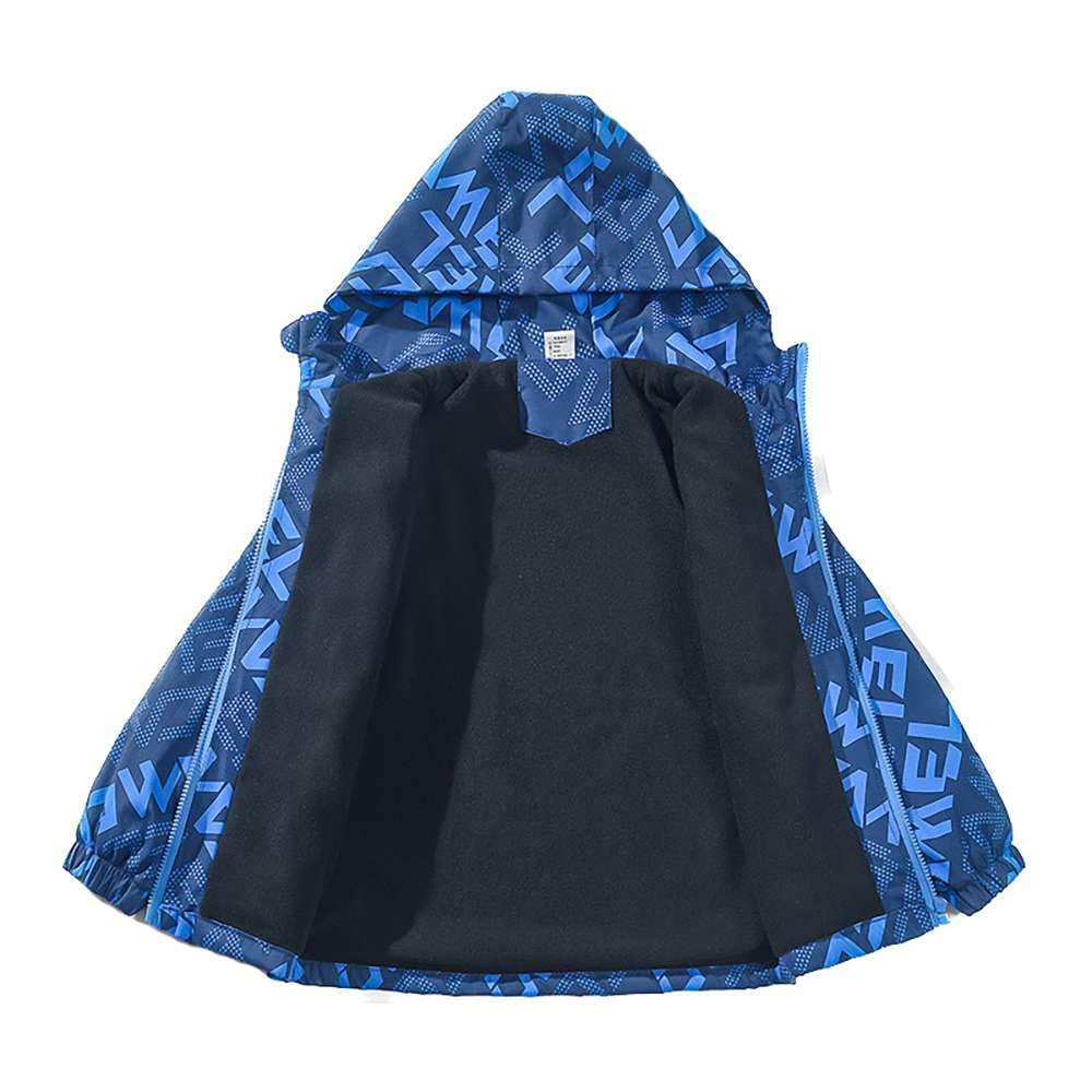 Echinodon Veste polaire imperméable coupe-vent pour enfants, veste légère à capuche pour randonnée, ski