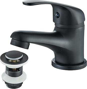Black Bathroom Sink Taps Mixer Tap Single Lever Brass