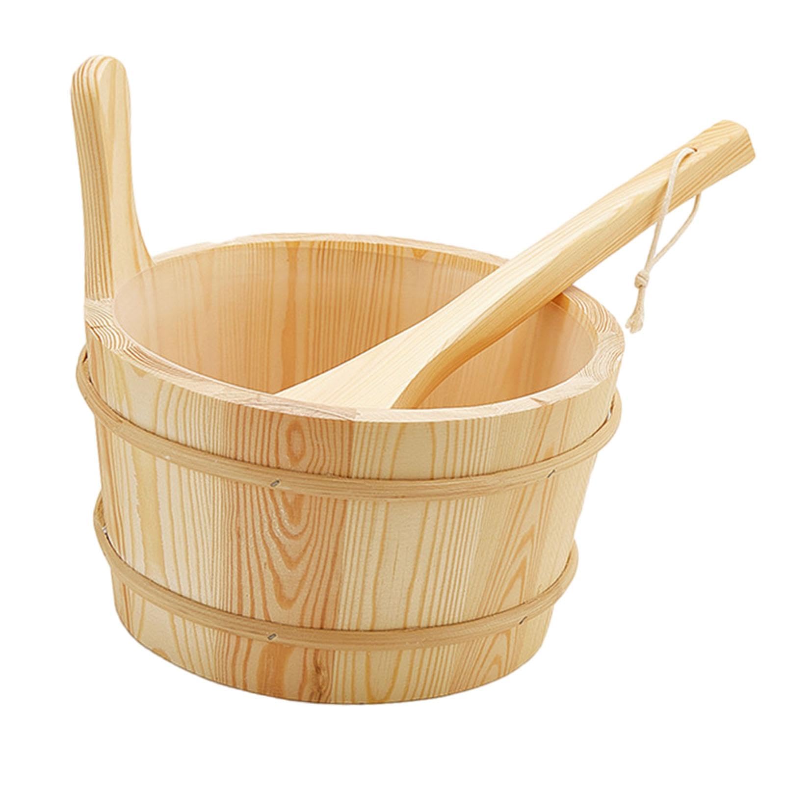 predolo Cubo de Sauna con y asa, Set de Accesorios para baños en casa.