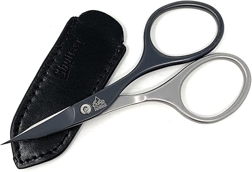 Miniatura 2 de Tijeras profesionales de acero inoxidable quirúrgico de titanio autoafiladas para uñas y cutículas, fabricadas en Solingen Alemania, empaquetadas