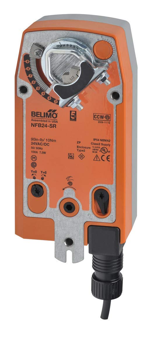 Belimo NFB24-SR Us Spring Return Actuator 24V 60 In-Lb (7Nm) 2-