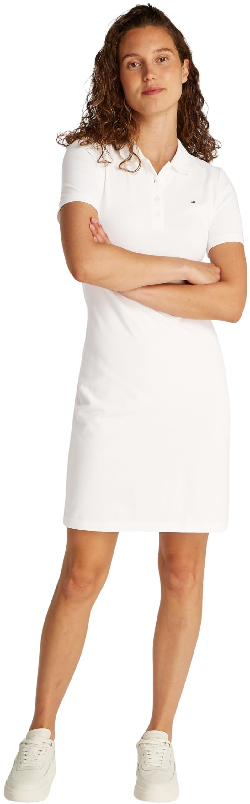 Tommy Hilfiger Damen Polokleid 1985 Slim Pique Polo Dress Ss Slim Fit