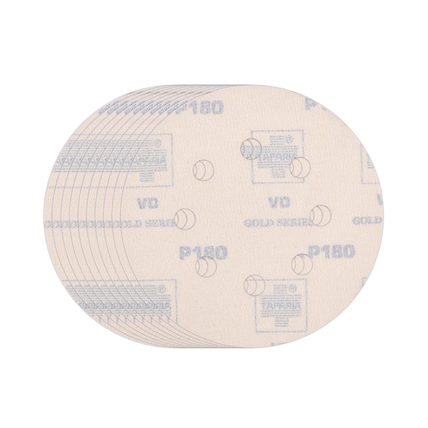 Taparia 5" Velcro Disc With 8 Holes, Grit 180 - Pack Of 20 (Vdg 58180)-image-19