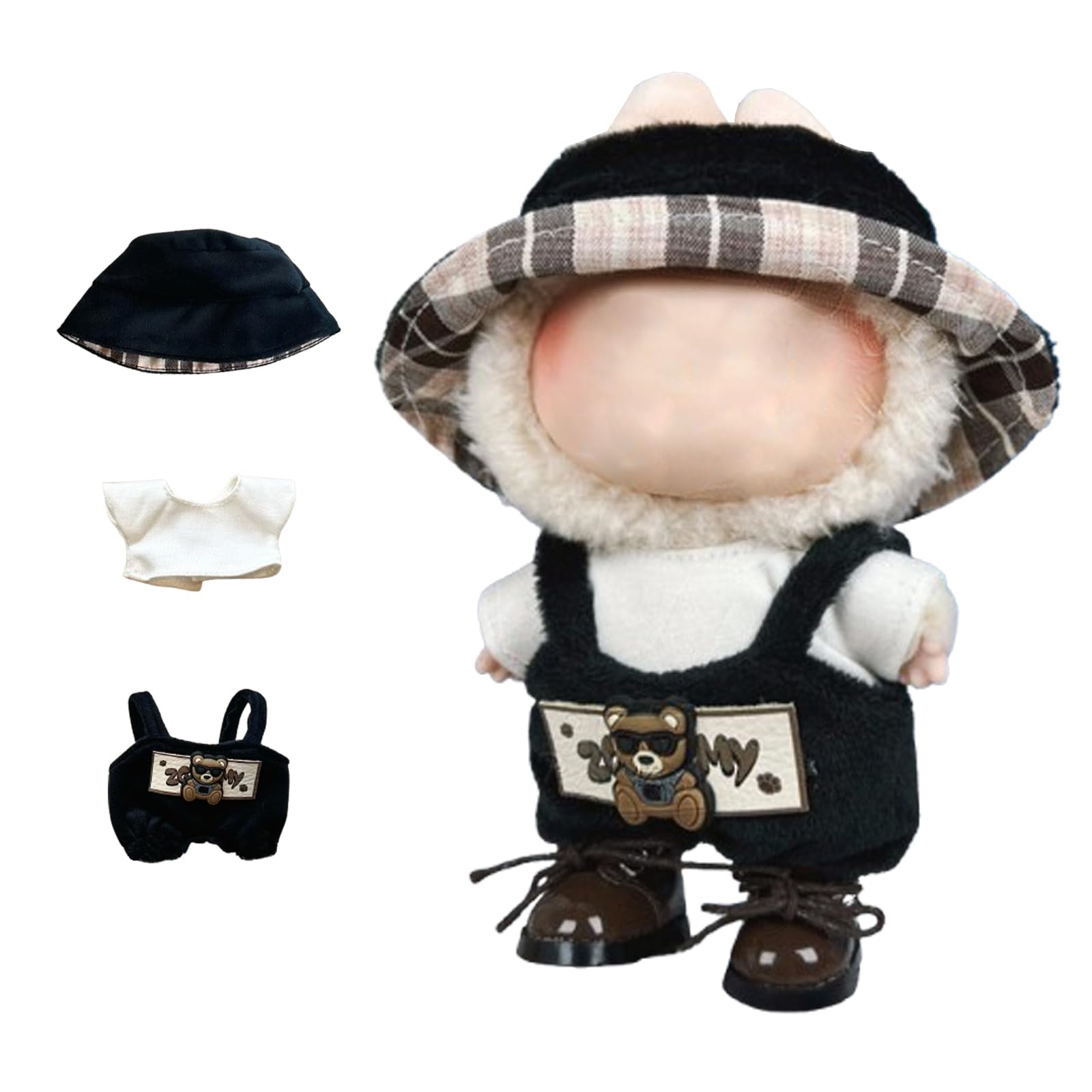 17CM Clothing Set Accessories Chic Style Set (Brown Set), (Black Set), 17.0 Inches
