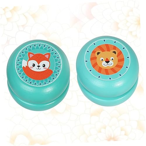 Miniatura 9 de 2 unids Principiante Yo Yo Principiante Diversión Niños Mariquita Yoyo Niños Pequeños Niños de Madera Animal Antiguo Pequeño Rodamiento de Madera