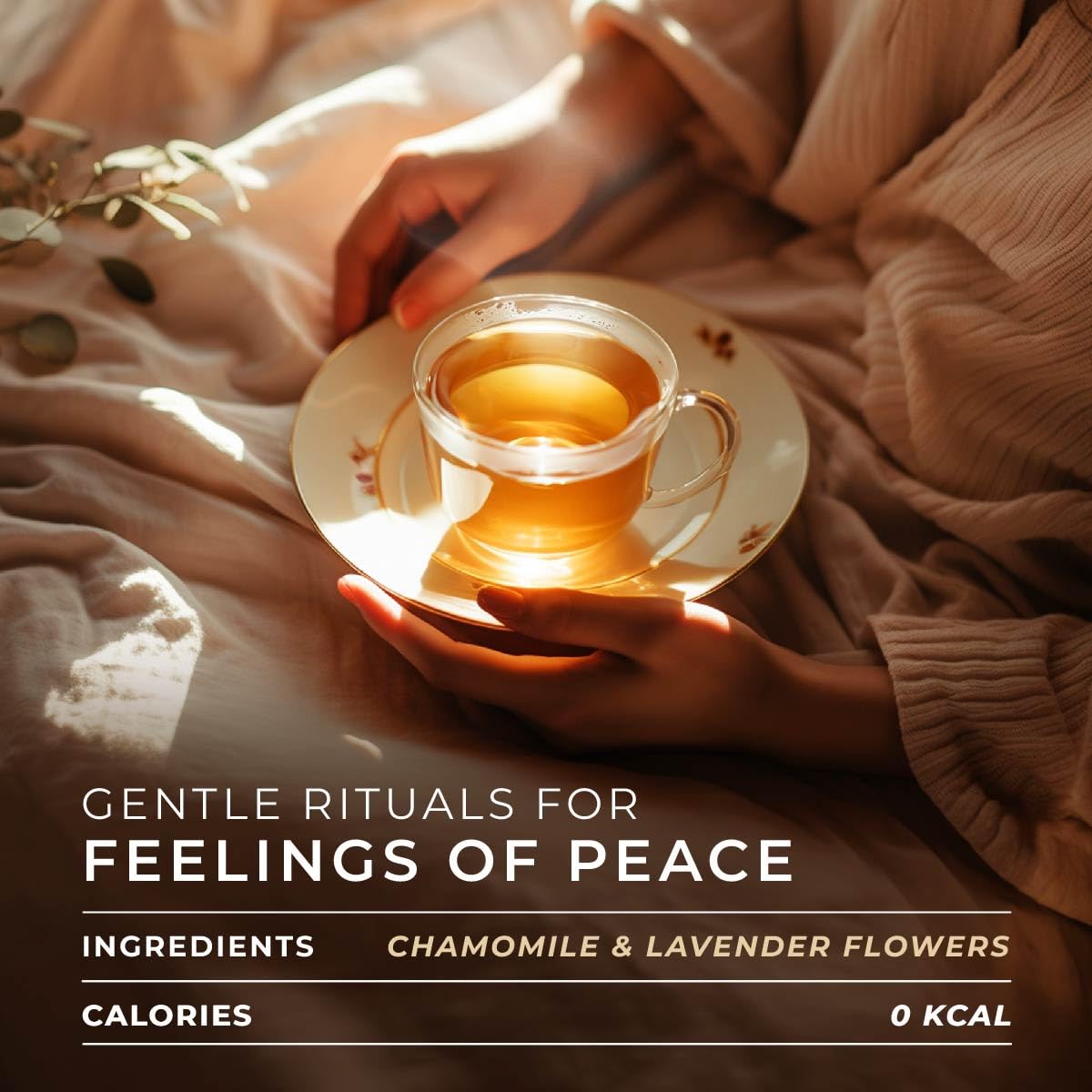 Gya Tea Co Chamomile Lavender Herbal Tea Pod (24 Count)- Decaf Wellness Tea for Body Comfort & Relaxing