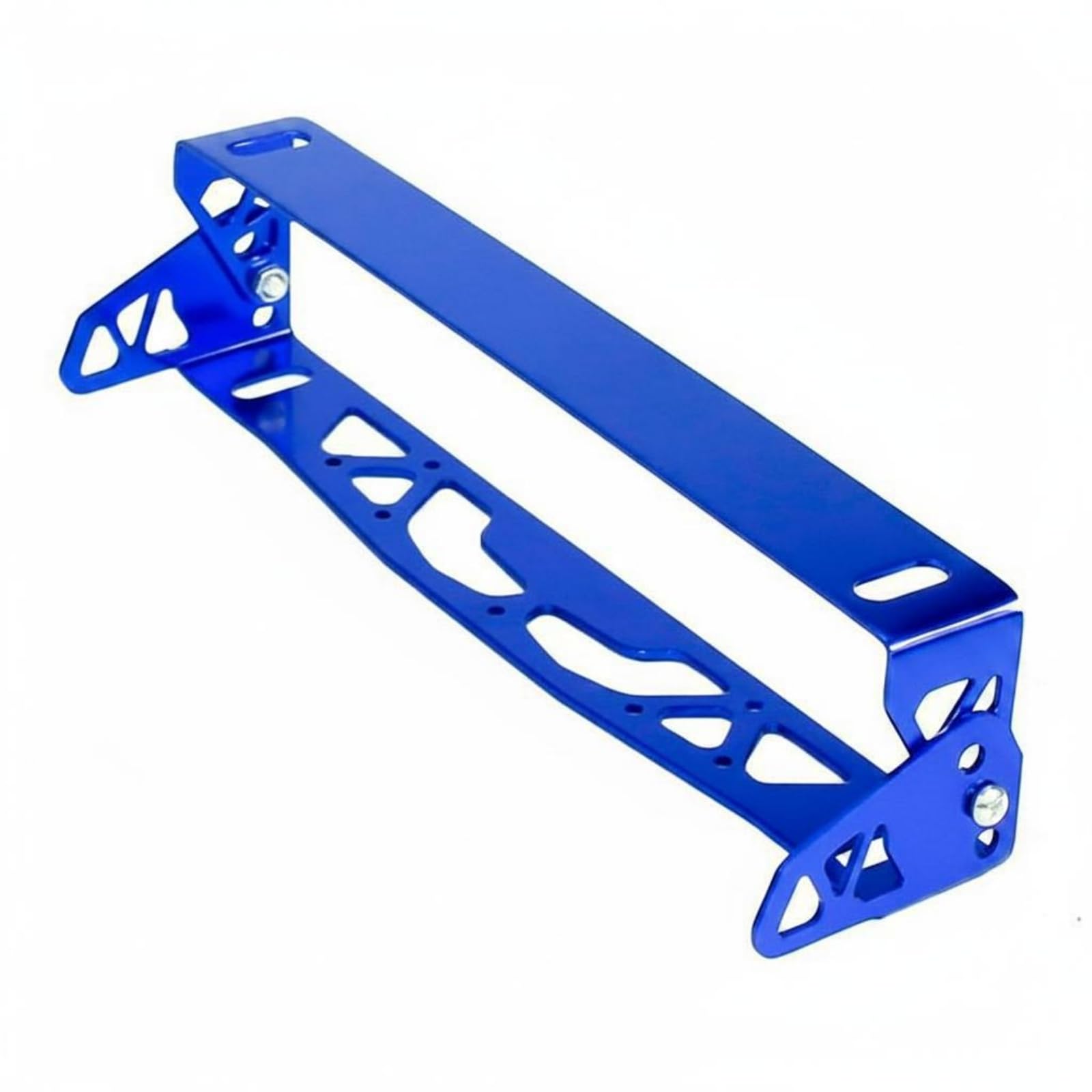 Cutout Brackets Adjustable License Plate Frame Mounting Holes Tilting License Plate Frame Rigid Vehicle Accessory Slim, Blue-picture-28
