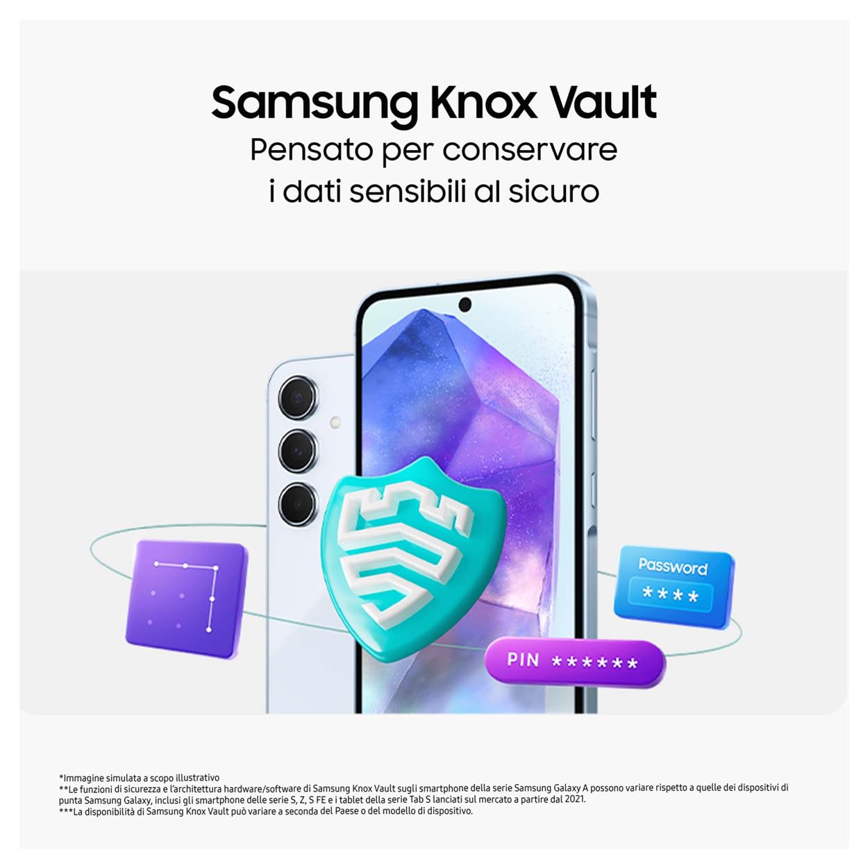 Samsung Galaxy A55 5G,Clear Cover inclusa, Smartphone Android 14, Display FHD+ Super AMOLED 6.6”, 8GB RAM e 256GB di memoria interna espandibile, Batteria 5.000 mAh, Awesome Lemon [Versione Italiana]