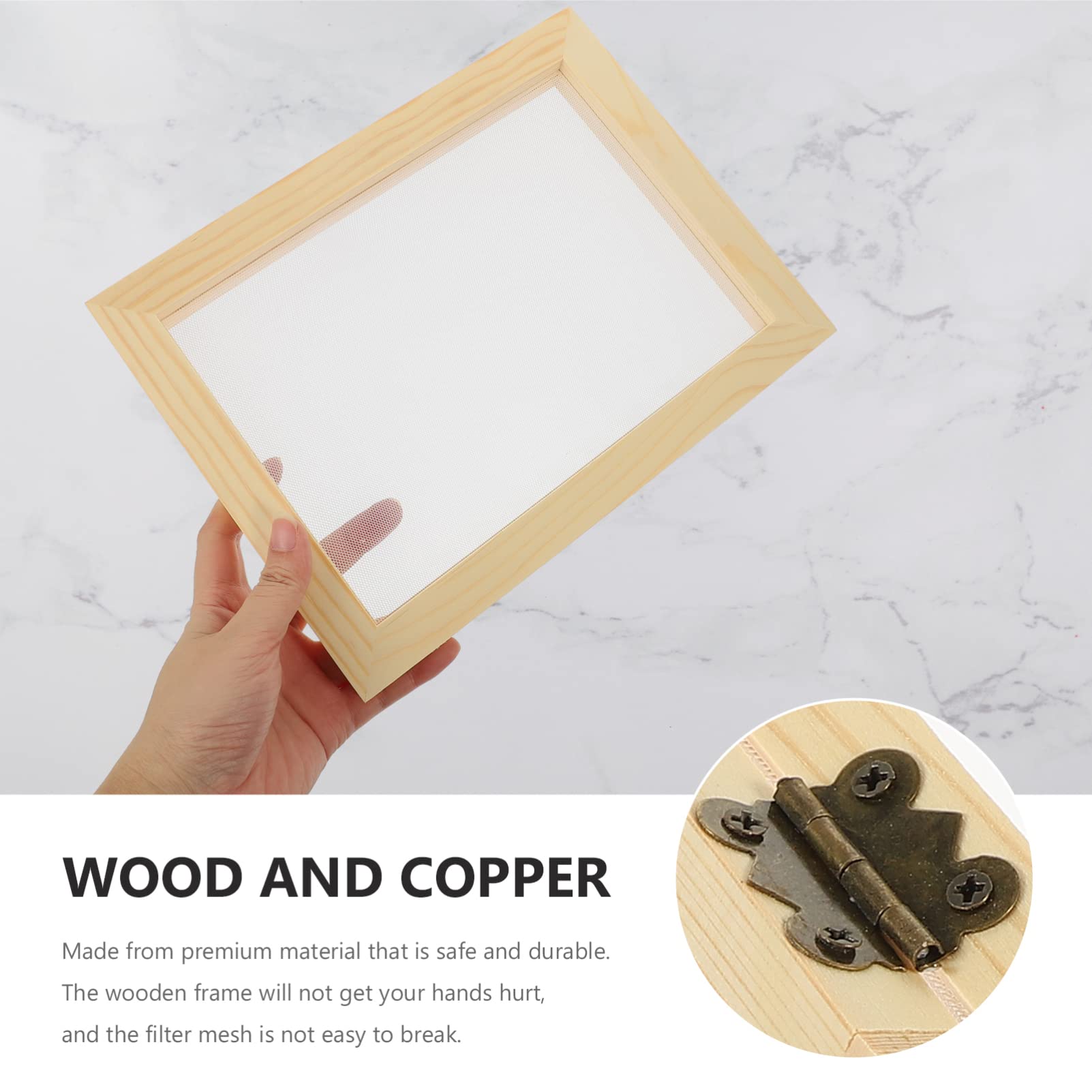 NOLITOY DIY Paper Craft Tool Boys and Girls Paper Making Frame Pine Wood Craft Kit for Boys and Girls