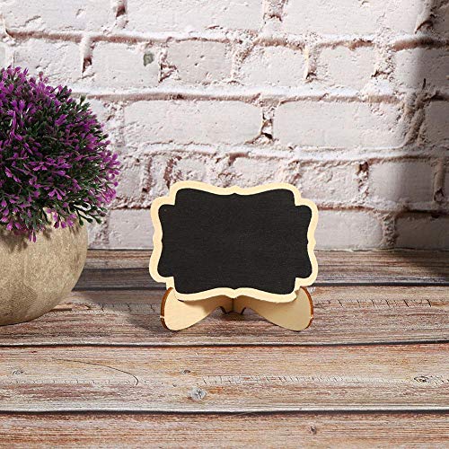 Artesanato de madeira pequena lousa exibição lousa, 10 pcs mini lousas lousa quadro de mensagens art