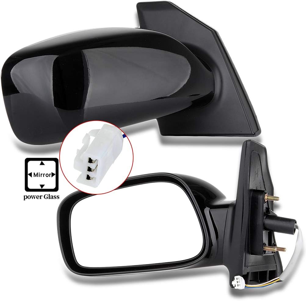 OCPTY Driver Side View Mirror Compatible With 2003-2008 For Toyota Corolla Smooth Non-Folding Non-Heated Abs