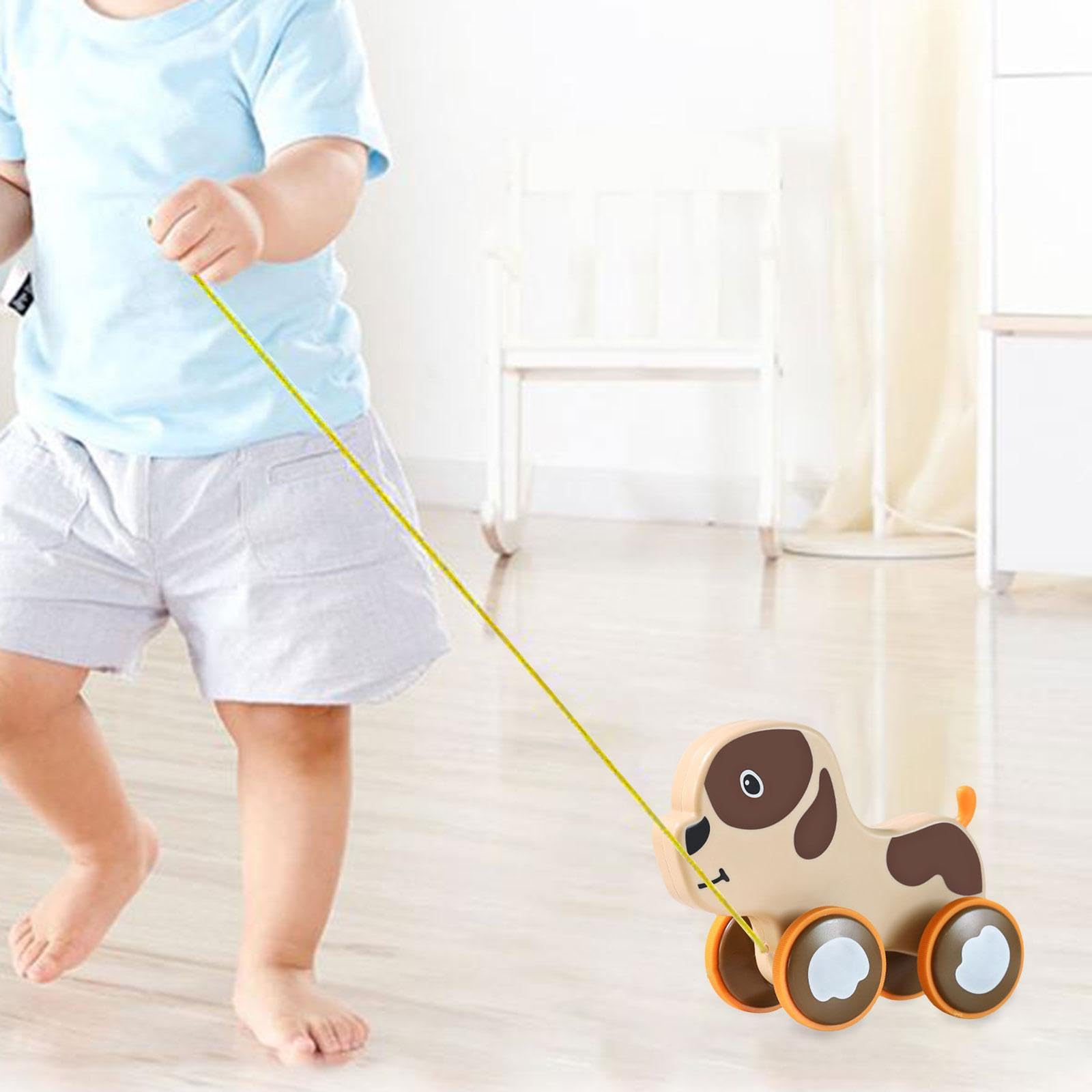 Jouet à tirer en bois pour chiot - DRFEIFY - Pousser tirer jouet chiot marcher - Bois de pin Jouet à tirer en bois pour chiot - DRFEIFY - Pousser tirer jouet chiot marcher - Bois de pin