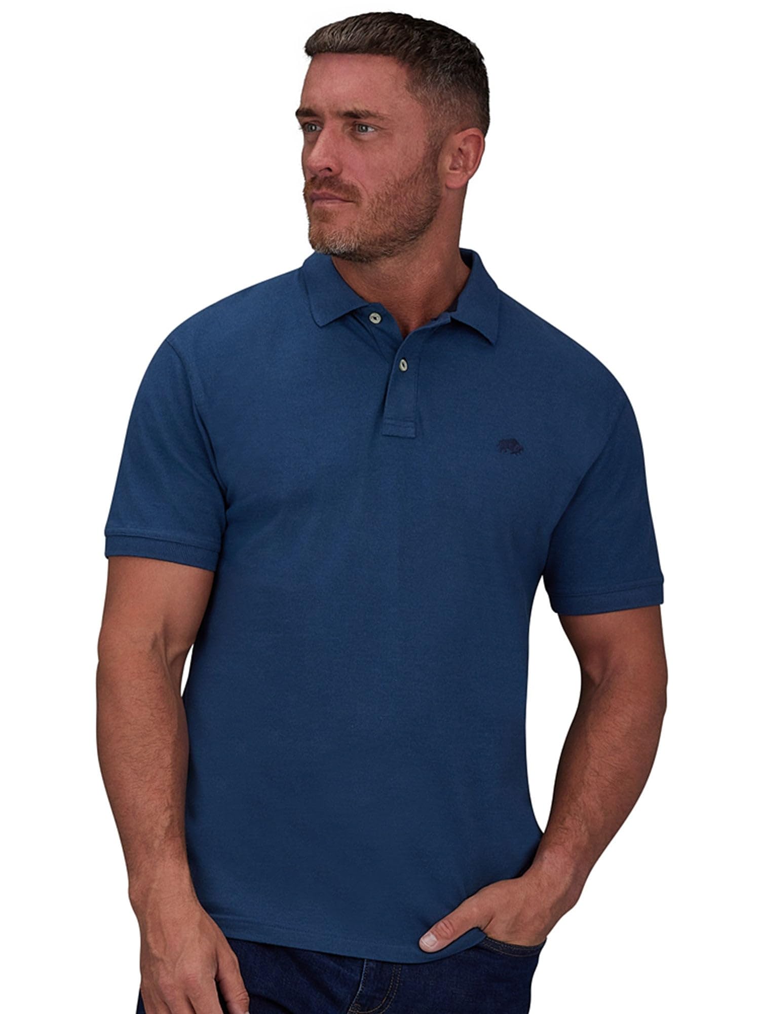 Raging Bull Classic Organic Cotton Polo Shirt - Royal Blue - 5XL