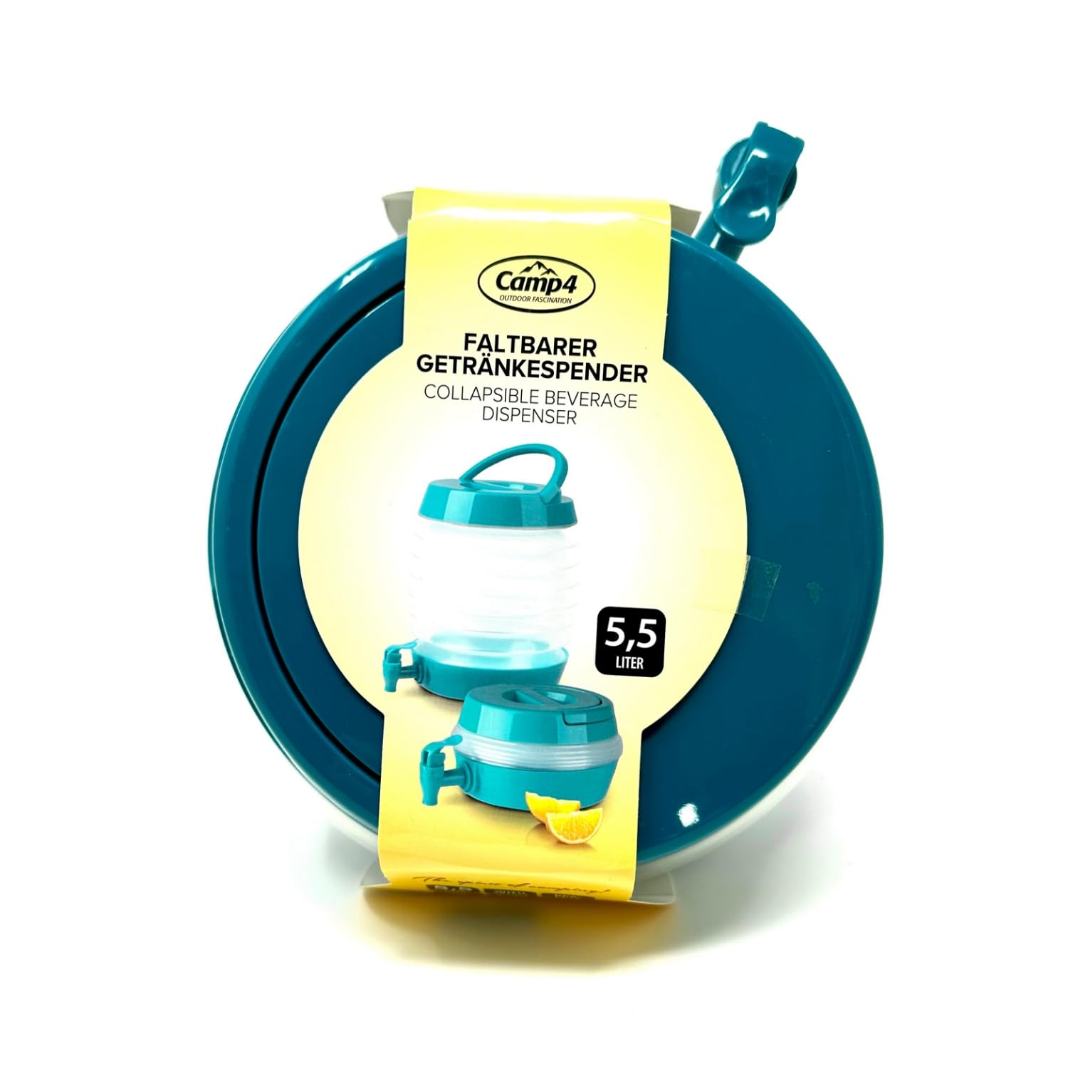 Faltbarer Wasserspender 5,5 Liter Farbe: Petrol Camp4