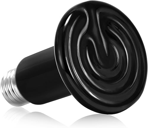 NEPTONION Paquete de 2 emisores de calor de cerámica, lámpara de calor para reptiles de 100 W, bombilla sin luz emitida, bombilla de calor confiable