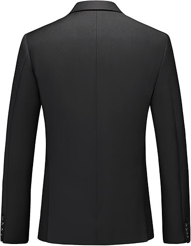 Miniatura 2 de MOGU Traje de vestir de 3 piezas para hombre, ajuste delgado, un botón, aberturas laterales, esmoquin