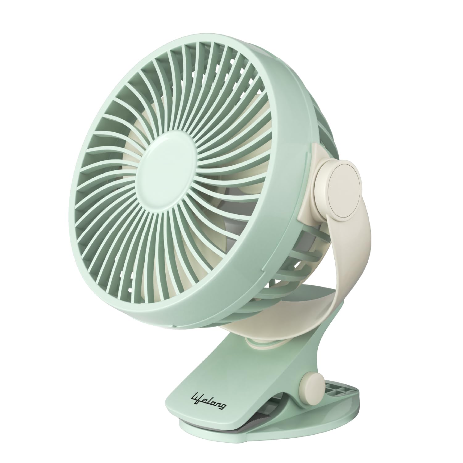 Lifelong Portable Mini USB Fan with 3 Speeds | Up to 5-hours Battery Backup | Type-C Charging, 2000mAh Battery, Overcharge Protection, Silent Operation & Compact Design (LLUSBCF04, Matcha Green)-image-34