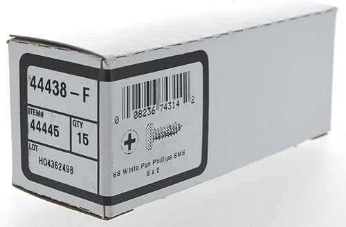 Miniatura 3 de Hillman 44445 - Tornillo de hoja Phillips de acero inoxidable, 8 x 2 pulgadas, color blanco, paquete de 15