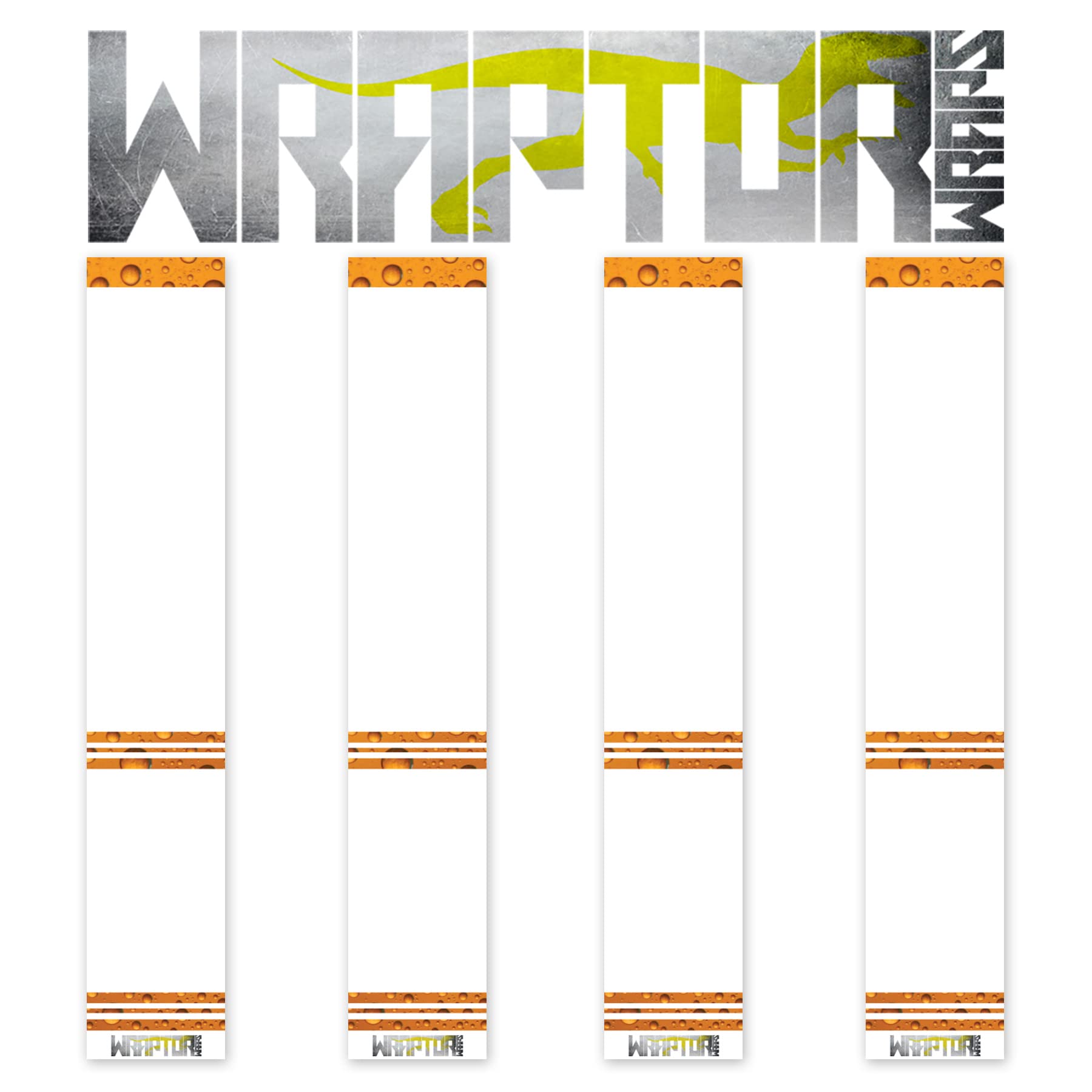 na-1 Wraptor Wraps Archery Arrow Wraps - Orange Droplets Arrow Wraps - Bands Wrap Design - Pack of 13-100mm Length - Medium Width