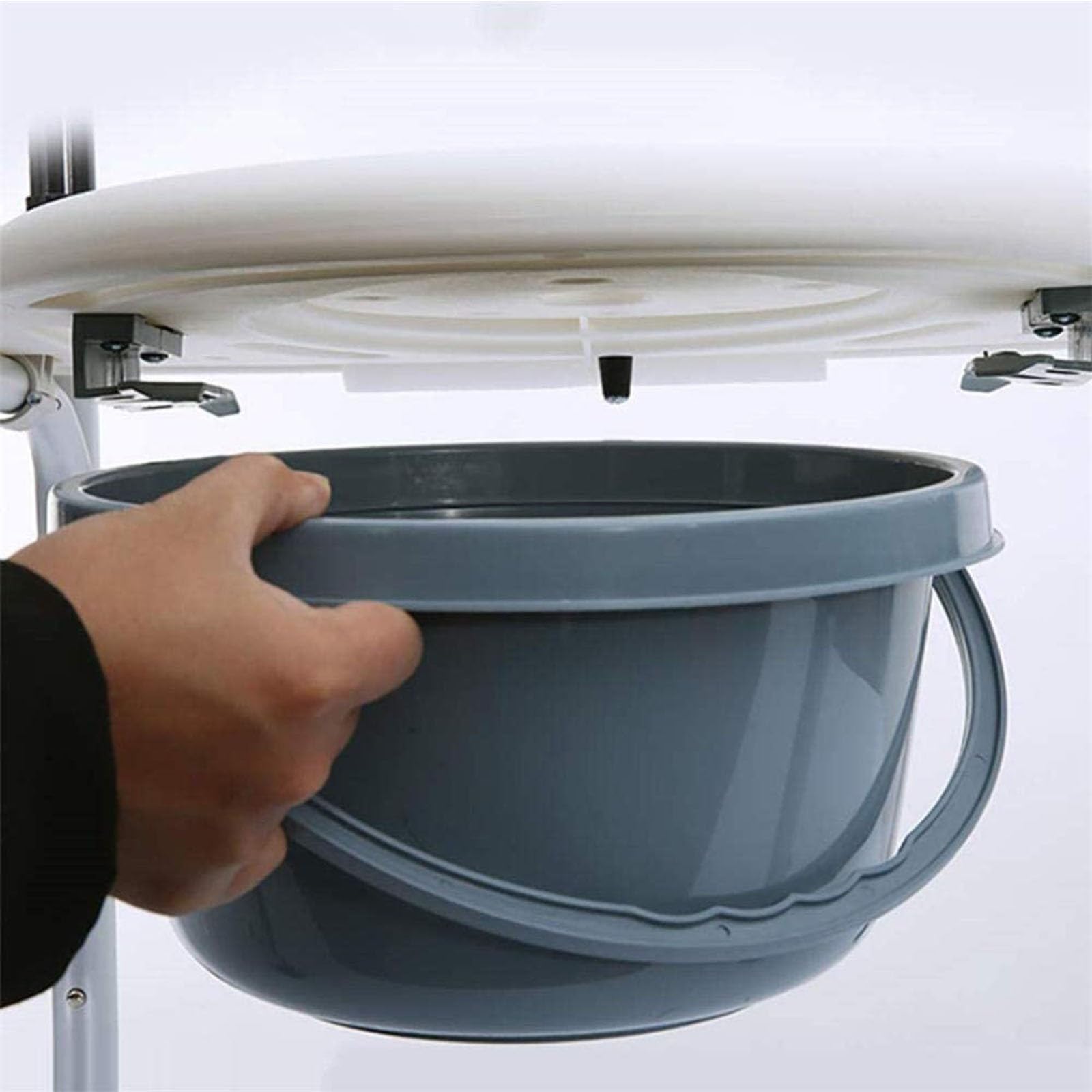 Andador Anciano, Andador Dos Ruedas, Andador Adulto, Ligero/De Aluminio/Plegado/con Asiento De Plástico, Altura Ajustable, Apoyabrazos para Inodoro