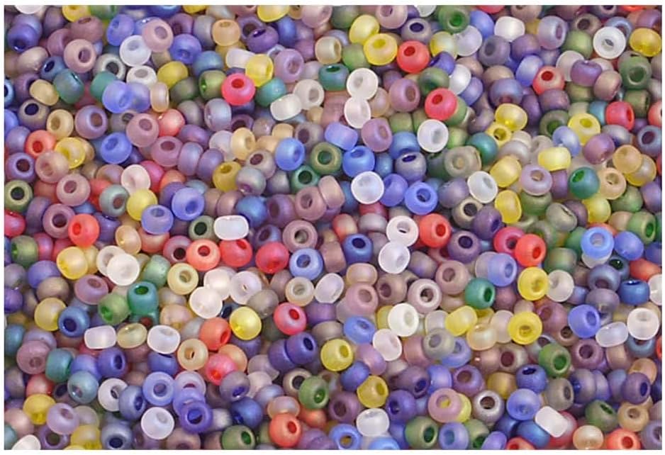 John Bead Czech Seed Beads 10/0 OP MatteIris Multi