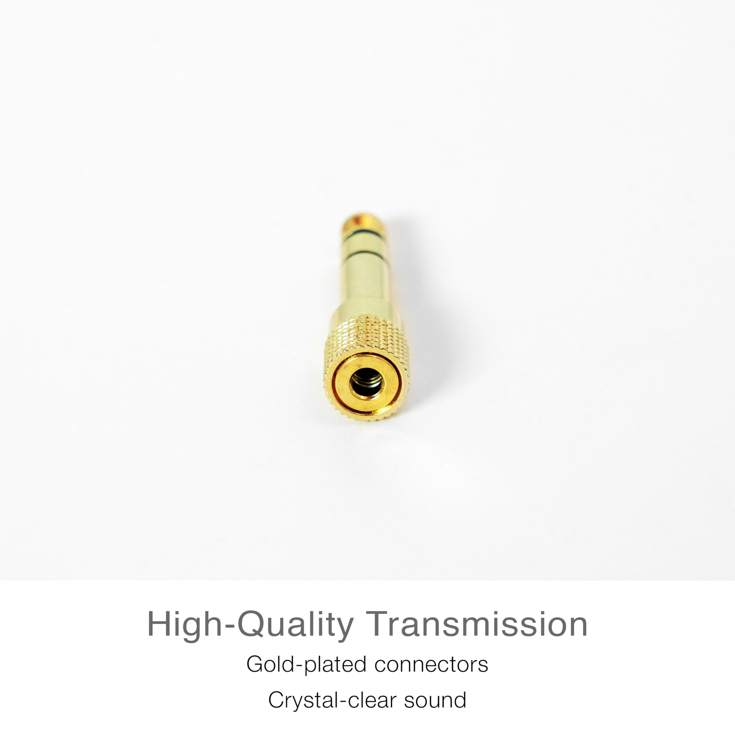 MEE audio Adaptador de audio estéreo de 1/4 pulgadas, convertidor de 3,5 mm hembra a macho de 6,3 mm, chapado en oro, compatible con TRS y TRRS para auriculares, adaptadores Bluetooth, cables AUX