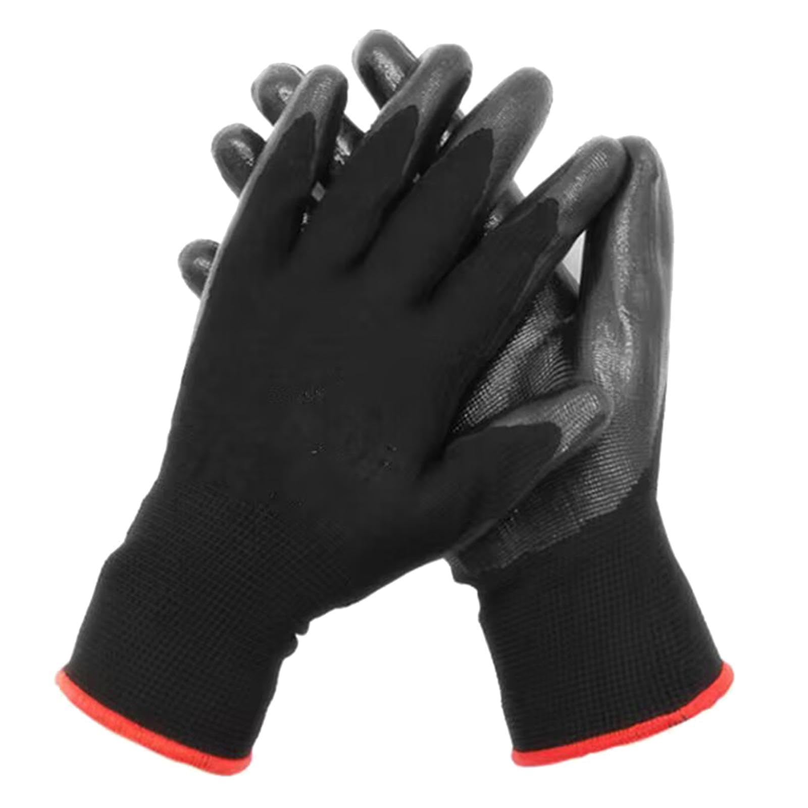 Work Garden Gloves Comfortable 2 Pieces for Rose Pruning Thorn Women and Men Black-image-29