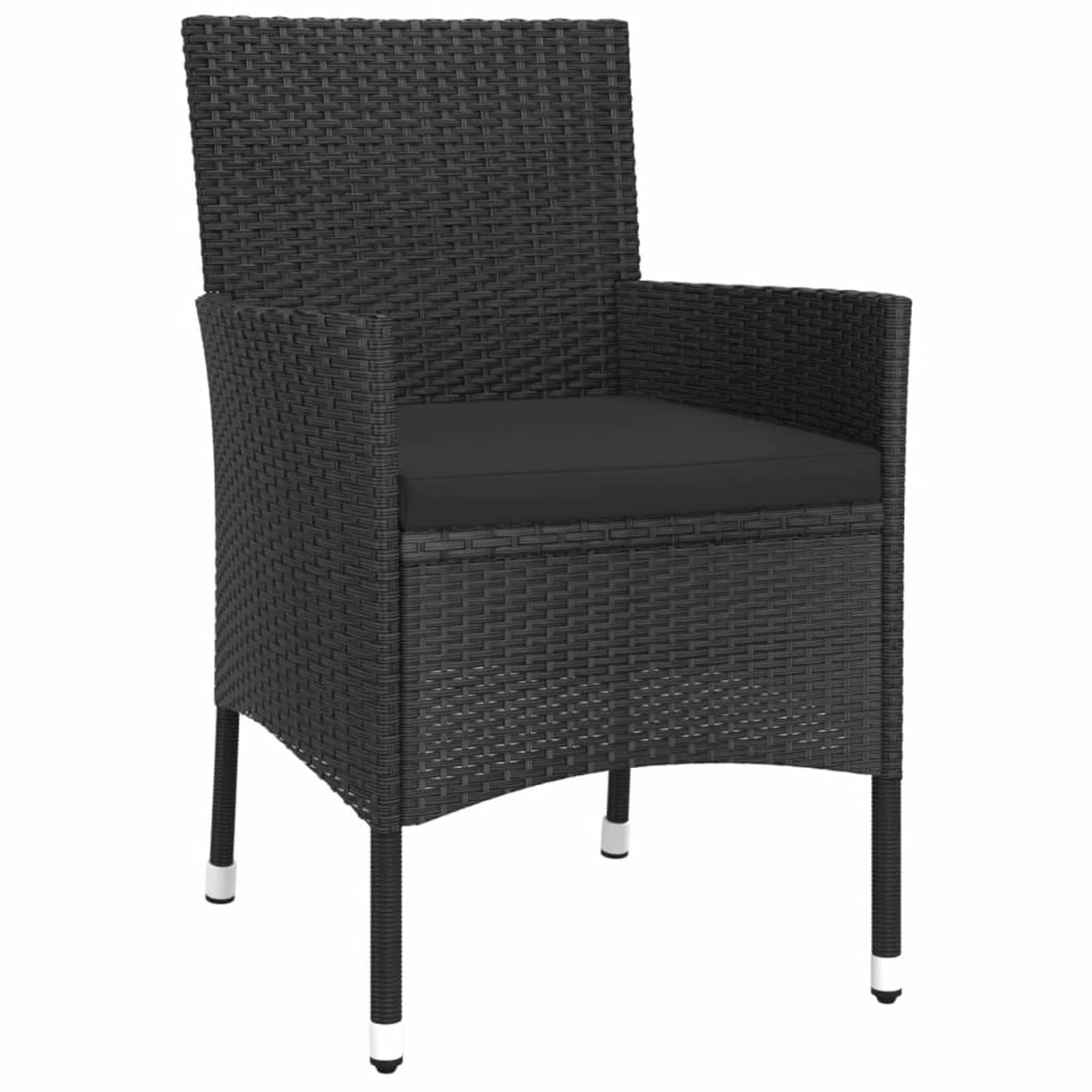 ShGaxin 5-TLG. Garten-Bistro-Set mit Kissen Schwarz Poly Rattan Bierzeltgarnitur, Gartenbar, Biertisch Bierbänke, Essgruppe, Gartenmöbel Set, Balkonmöbel, 3187427