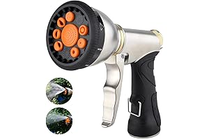 9-Pattern Heavy Duty Adjustable Spray Nozzle for Garden Hose