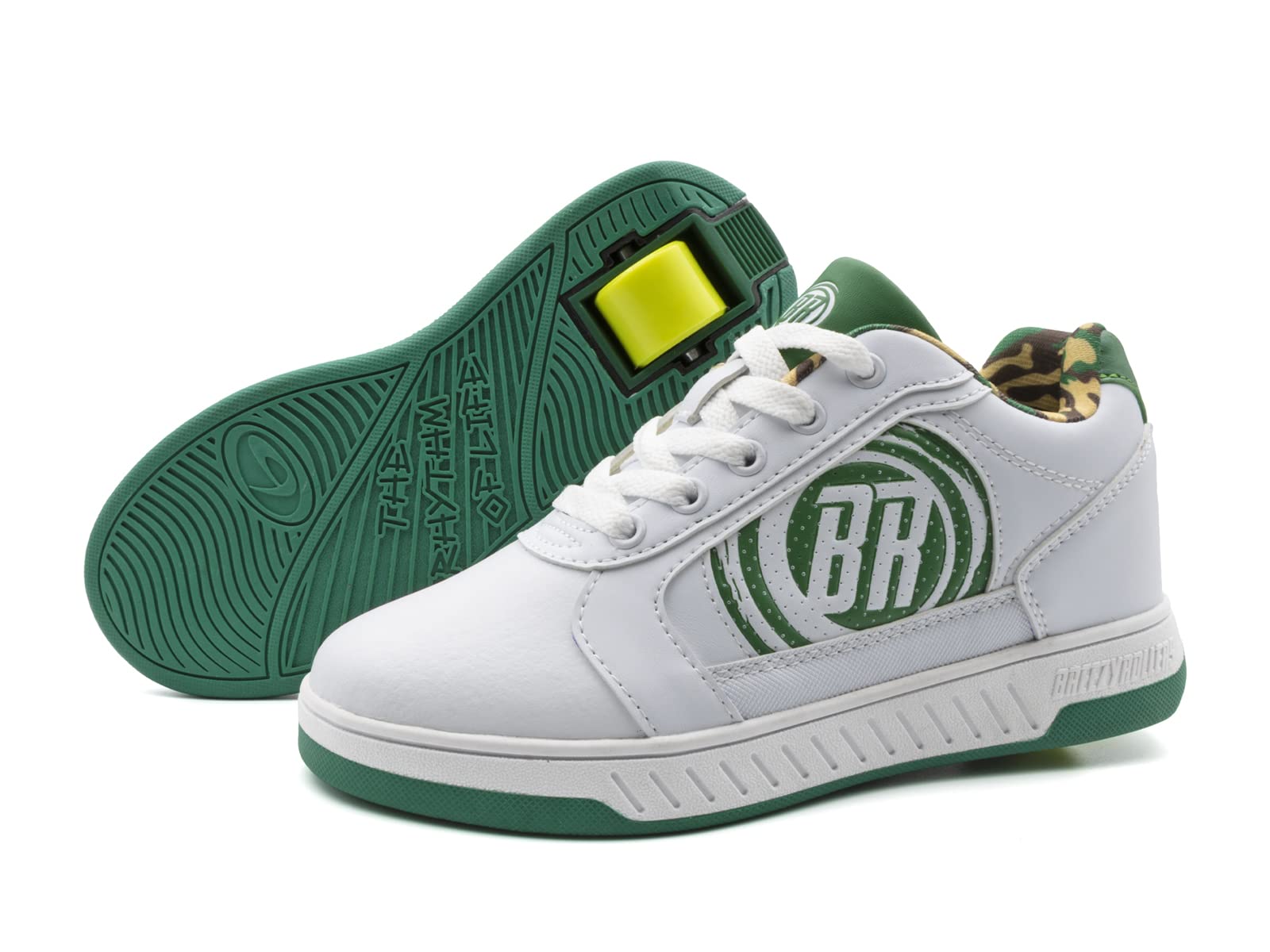 Breezy Rollersshoes with wheels for children, Roller skates sneakers kids, From children's street shoes to roller skates in a few seconds, Patented click system, Trainers with wheels for girls & boys