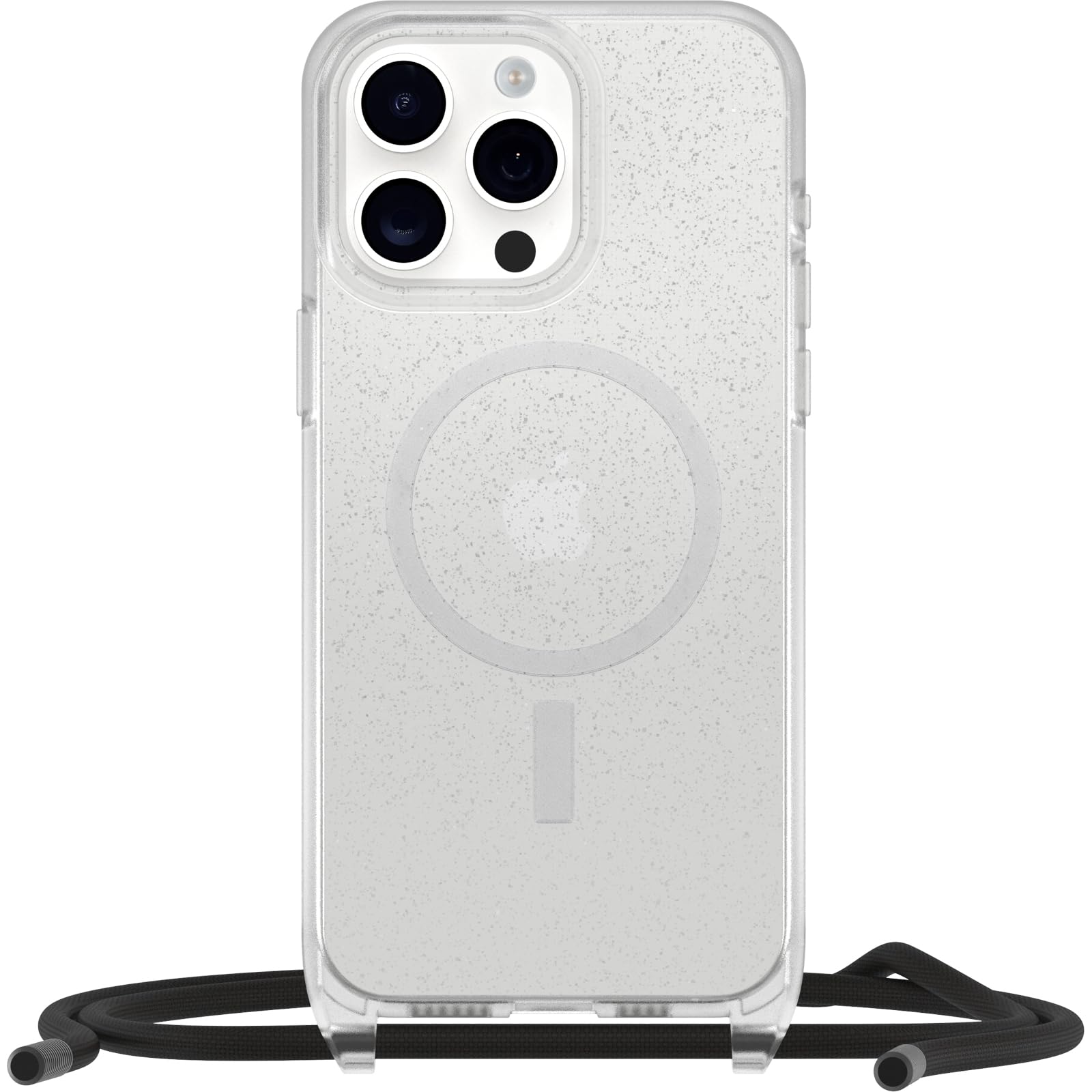 OtterBox React etui ze Smyczą z MagSafe na iPhone 15 Pro Max, etui z regulowanym i odpinanym paskiem na szyje, przetestowane zgodnie ze standardami wojskowymi, Stardust, Bez Opakowania Detalicznego