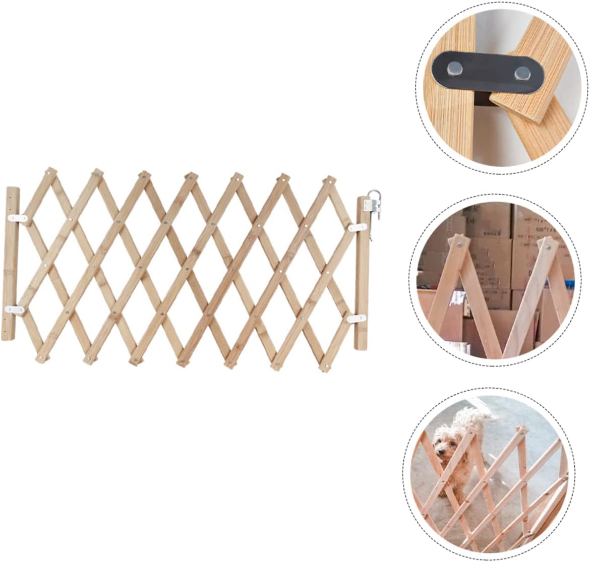 Pet Protector for Doorways Wooden Dog Barrier Fence for Home Use Easy to Assemble and Disassemble for Enclosures Convenient Pet Protector