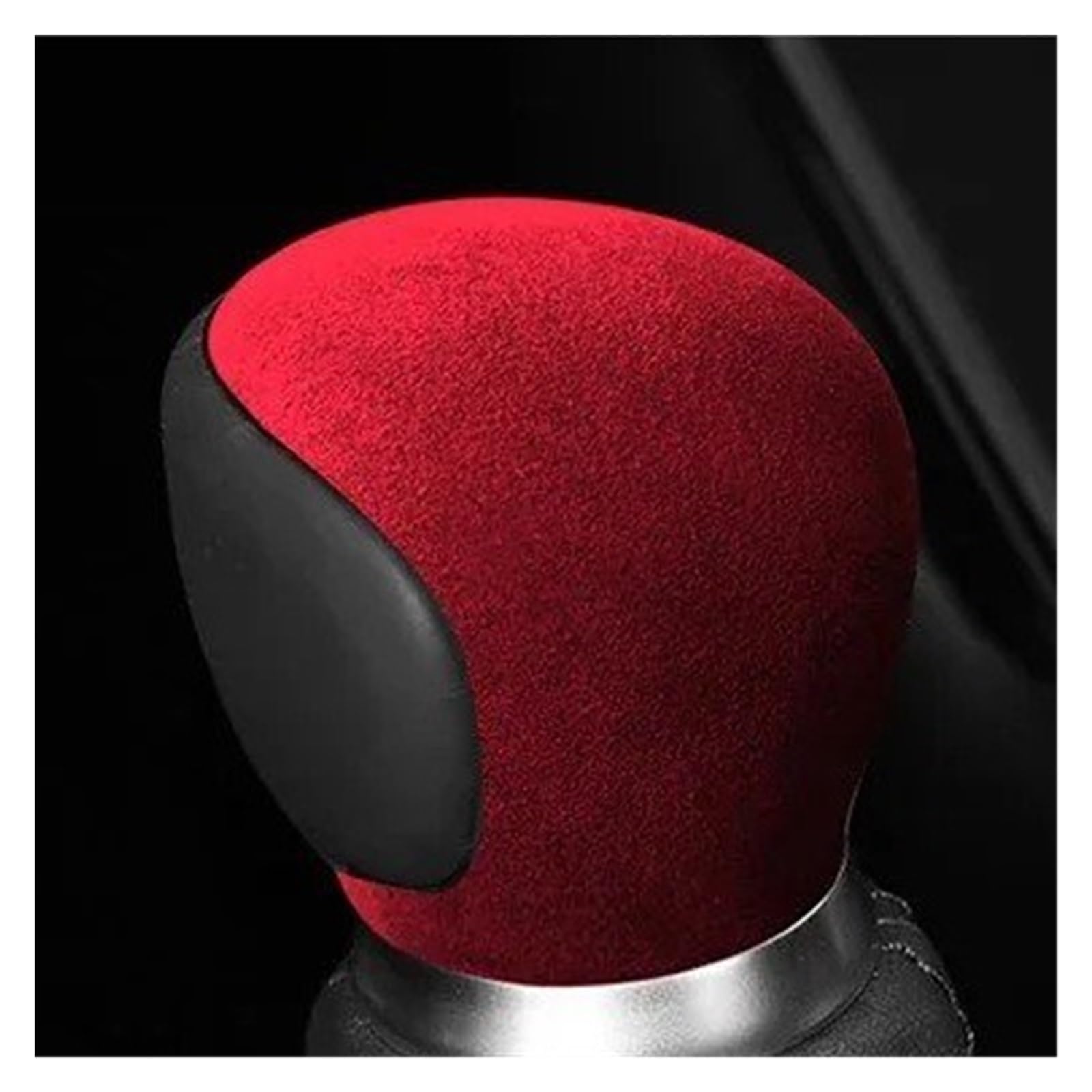 DWTNMEX Gear Shift Knob for Toyota for IZOA Suede Automatic Car Shifter Boot Gear Shift Knob Head Lever Cover Accessories(Red)