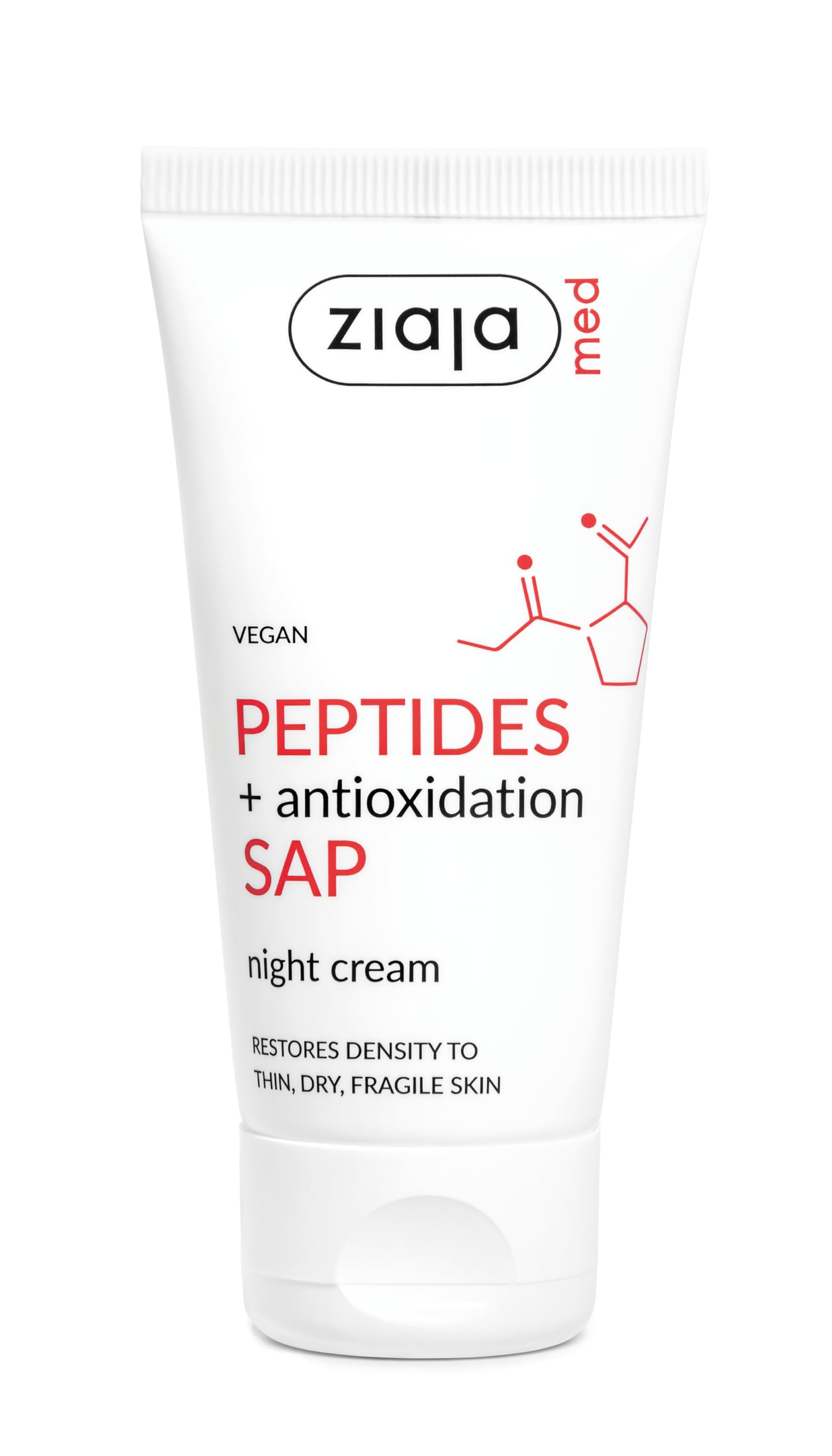 Ziaja Med Peptides Night Cream 50ml for Mature Skin, Age 40+
