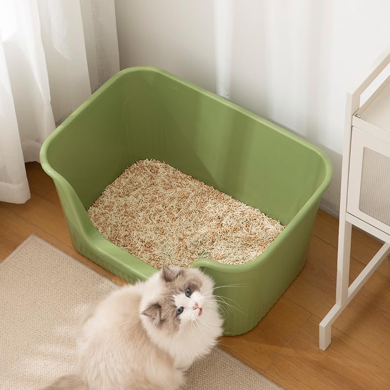 Arenero grande para gato SpaceTime con lados altos miniatura 6