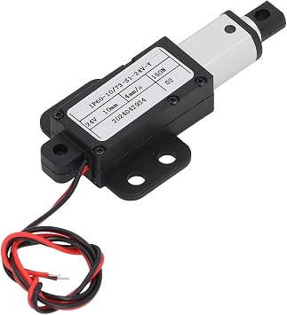 Electric Linear Actuator Mini 24V 10mm Stroke 150N Thrust for Sofa TV Cabinet, Overload Protection, Compact Design, Aluminum ABS Material