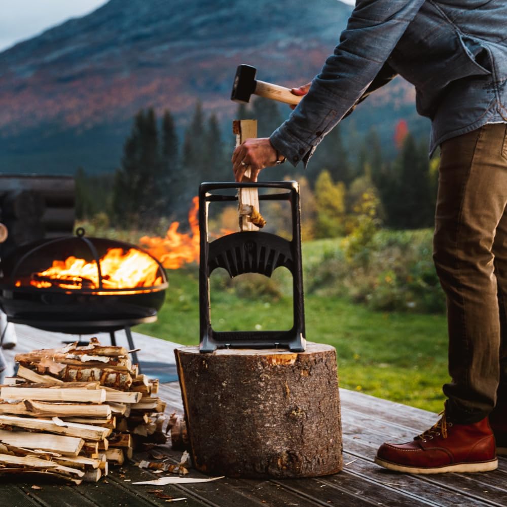 Fandango Kindling Cracker King Premium Bundle - fendeur de buche Manuel sécurisé avec Masse, Housse et Allume-feu - Log Splitter Robuste pour Bois de Chauffage, cheminée, Barbecue, Four à Pizza