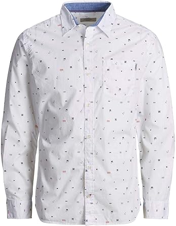 Camisa Jack and Jones Miles Blanco Hombre