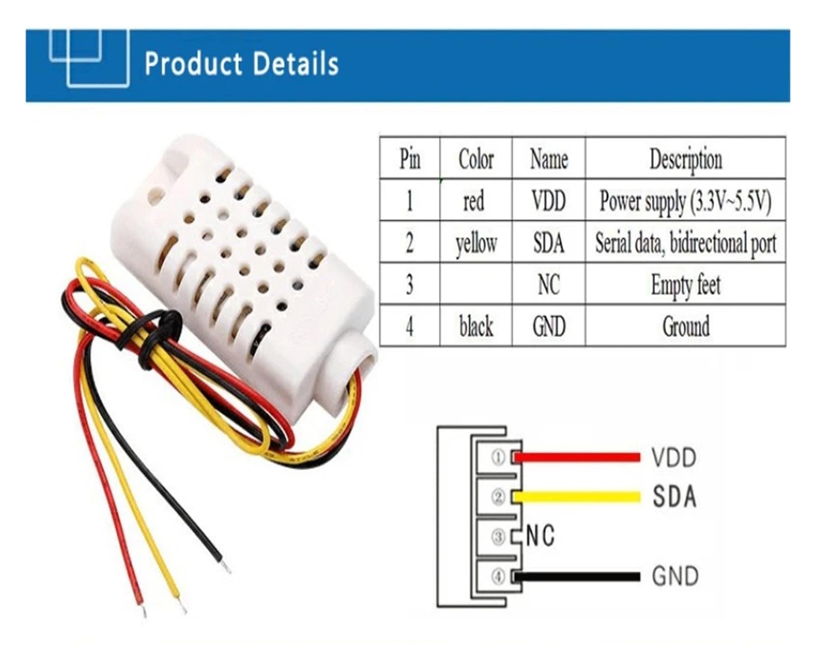 Interfaccia 3.3V del modulo I2C del sensore SHT30 di umidità e di temperatura dell'uscita di Digital