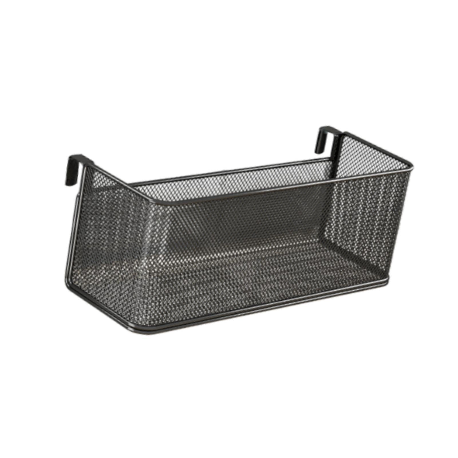 Hängekorb, Obst Aufbewahrungskörbe, hängende Obstkörbe, selbstklebend, hängende Lagerung Organisator, Metallgitter Körbe abnehmbar für Küche Bad Schränke, 38 x 18 x 12.5 cm