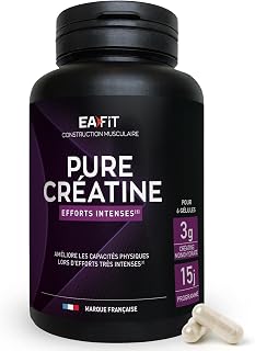 PURE CRÉATINE - Créatine Monohydrate - Prise de Masse Musculaire - Performance et Récupération Musculaire - 90 gélules