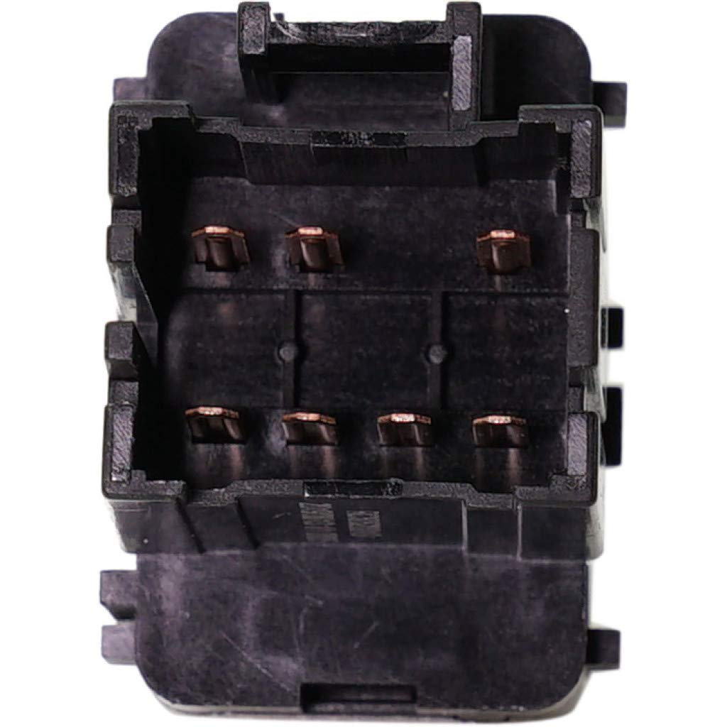 for Chevy Express 2500/3500 Window Switch 1996 97 98 99 2000 Passenger Side | Front | Black | 7 Male Blade-Type Terminals | 19244645 | 15728431