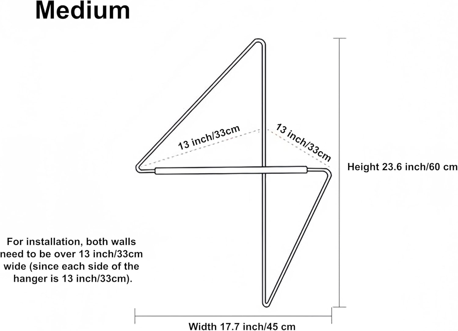 Premium Corner Coat Rack - Space-Saving Wall Mounted, for Bathroom Bedroom Entryway, Sturdy Wrought Iron & Solid Wood, Holds Clothes Hats Towels (Medium)