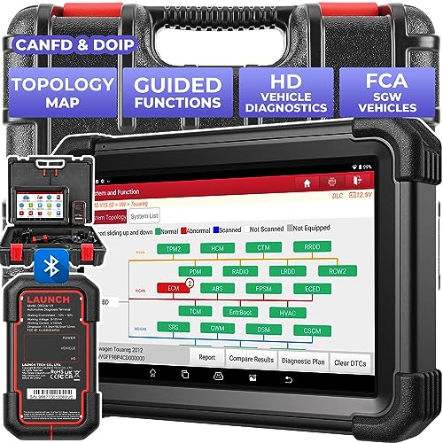 Launch X431 Scanner PRO3 APEX Bidirectional Scan Tool 2026 Upgraded, OEM Topology Map, Online Coding, HD Truck, 55+ Services All-System car Diagnostics Tool, CAN FD & DoIP, FCA & Renault SGW