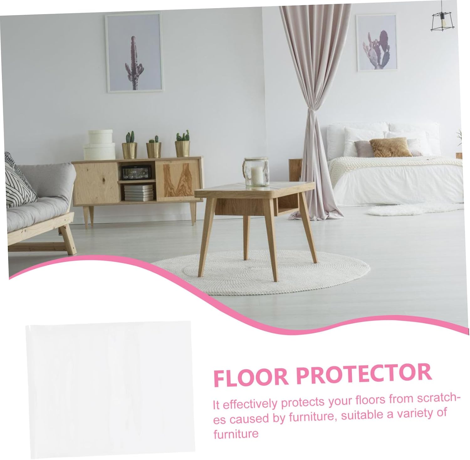 Zerodeko Transparent Pad for Rug Non Slip Carpet Protector Slip Resistant Rug Pad Floor Protector