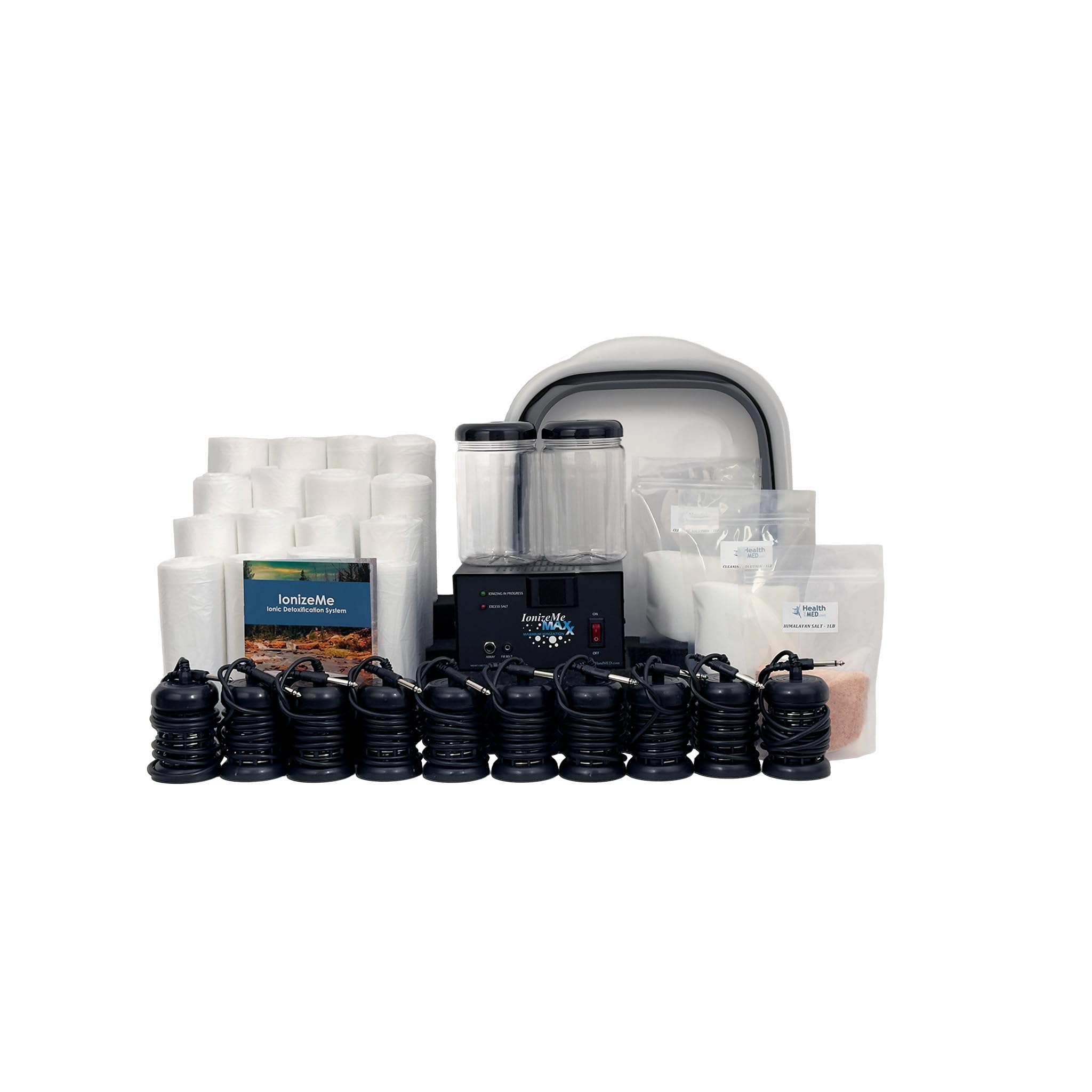 Sponsored Ad - HEALTHandMED IonizeMe Maxx-Powerful 20 Volts, 2.5 Amperes Heavy Duty Ionic Foot Bath Detox Machine (Ultimate Package) with 5 Year Warranty and Detox Expert Phone Consultation | Made in USA