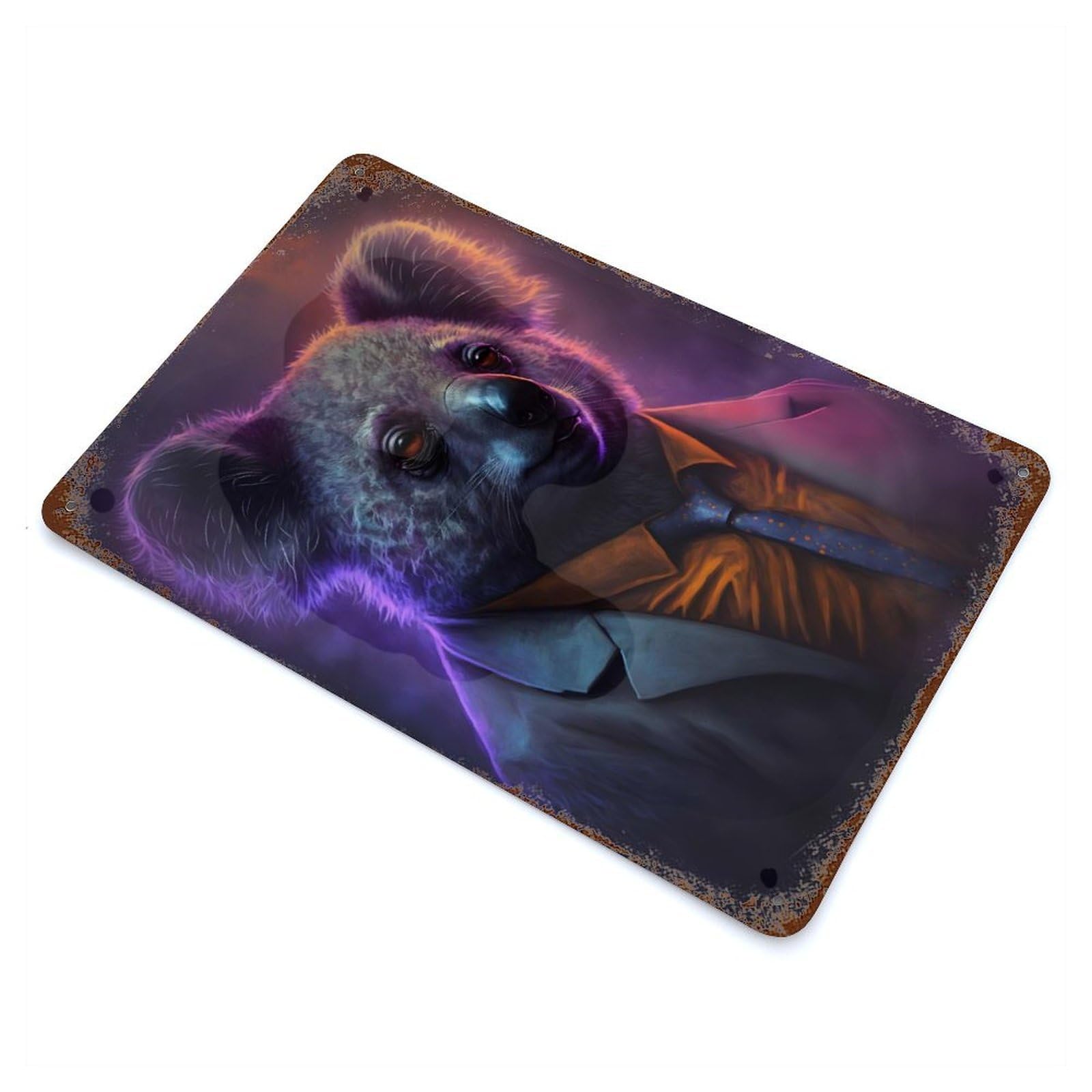 Koala Kriminal Decorative Tin Sign 11.8"x7.9", Retro Wall Decor for Basement, Hobby Room And Garage Decor