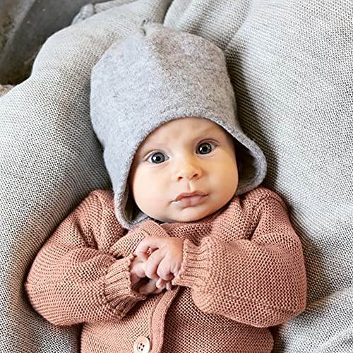 Kids Winter Hat with Ear Flaps, Organic Merino Wool Beanie4